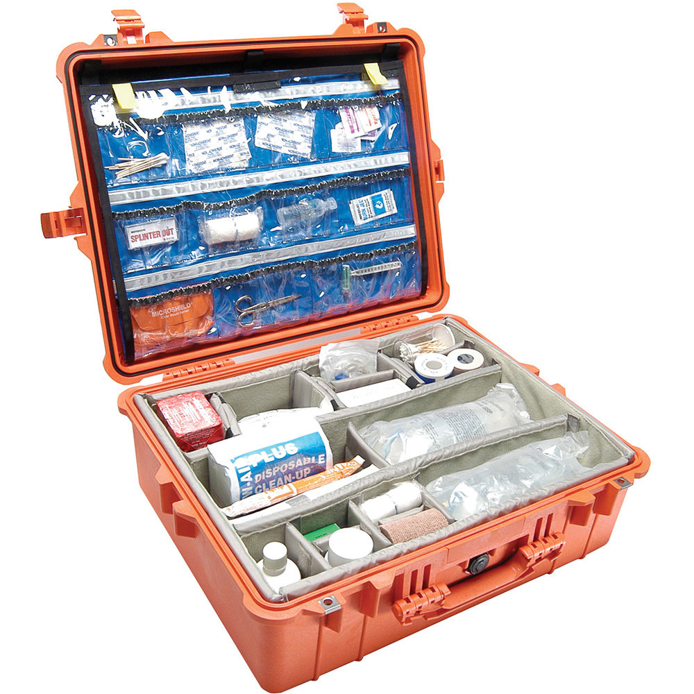 Pelican 1600EMS Caja Dura Impermeable con Organizador EMS y Divisores - Naranja, Resistent