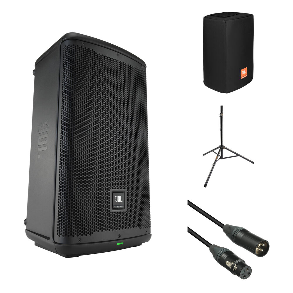 JBL EON710 Altavoz PA Activo 10"" 1300W con Cubierta, Soporte y Cable XLR