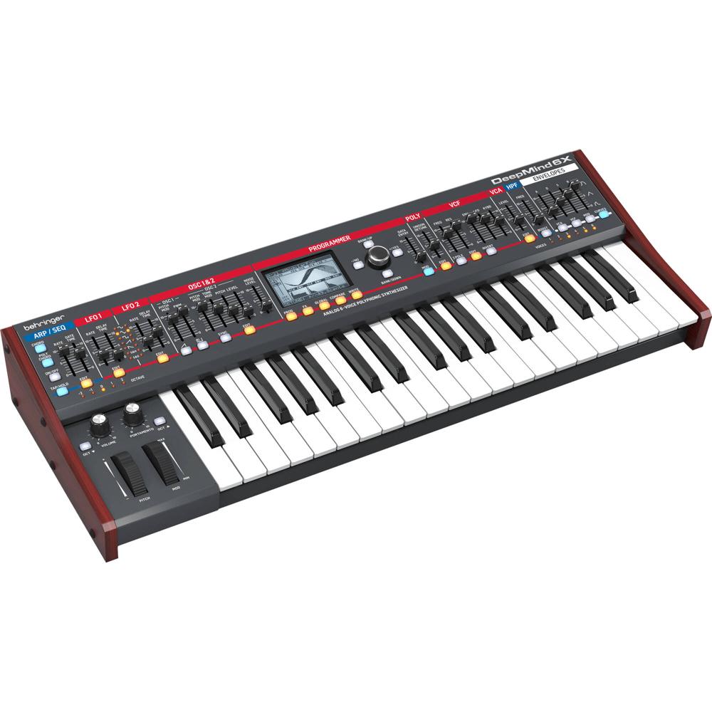 Behringer DEEPMIND 6X Sintetizador Analógico de 6 Voces con 37 Teclas Semi-Pesadas, Sensi
