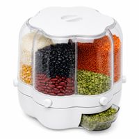 Dispensador Giratorio de Menestras y Cereales 360 grados Smart Organizer 7L Blanco