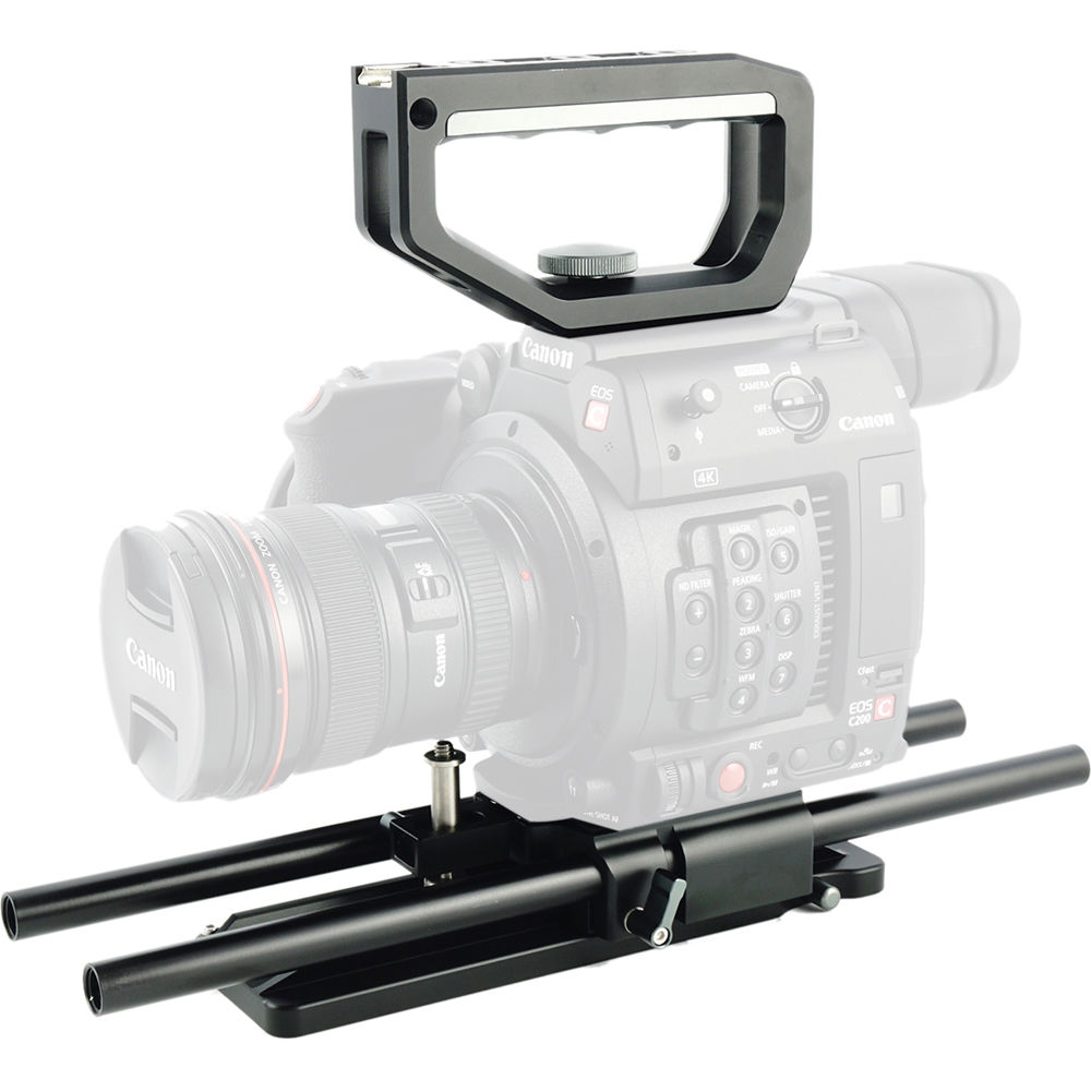 CAME-TV Kit de Mango Superior y Base para Canon EOS C200 con Sistema de Liberación Rápid