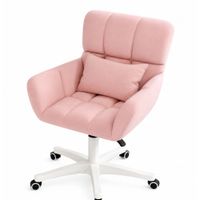 Silla De Tocador Acolchada Cojín Lumbar Altura Ajustable Giratoria 360° Dormitorio Hogar 190418-2