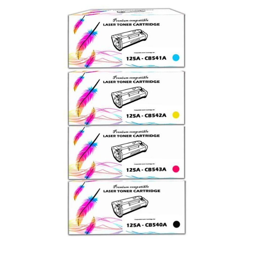 KIT DE TONER COMPATIBLE 125A NEGRO Y COLORES