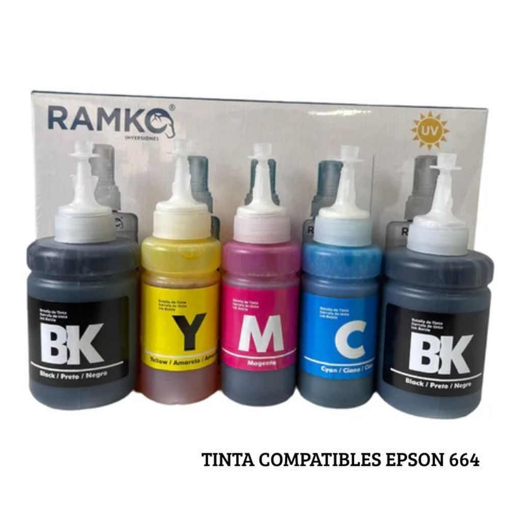PACK TINTA COMPATIBLE PARA EPSON 664 x 5 UNIDADES