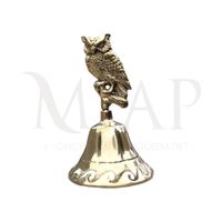 Campana de mesa búho en bronce fundido 10 cm