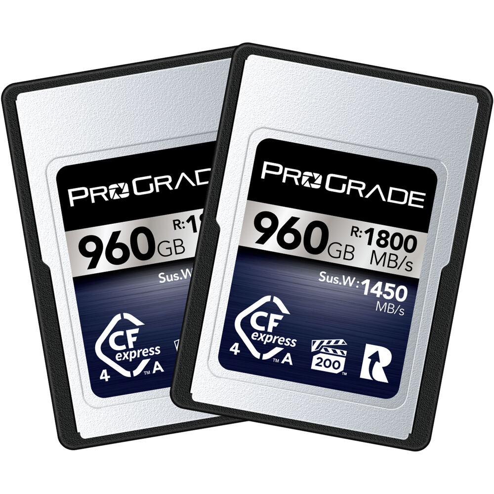 ProGrade Digital CFexpress 4.0 Type A Iridium 960GB - 2-Pack, Velocidades de Lectura hasta