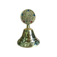 Campana de mesa pentagrama en bronce fundido 8cm - Melodía de los astros