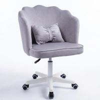 Silla Giratoria de Escritorio Oficina Tocador Q1 Gris Claro Buckingham - DYH390010