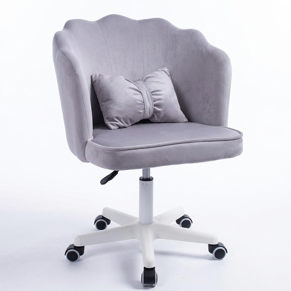 Silla Giratoria de Escritorio Oficina Tocador Q1 Gris Claro Buckingham - DYH390010