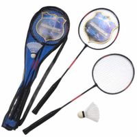 Set de Bádminton 2 Raquetas con Volante y Funda Portátil