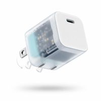 Cargador de Pared Cuktech AC30S Mini GaN 30W USB-C Carga Rápida Transparente