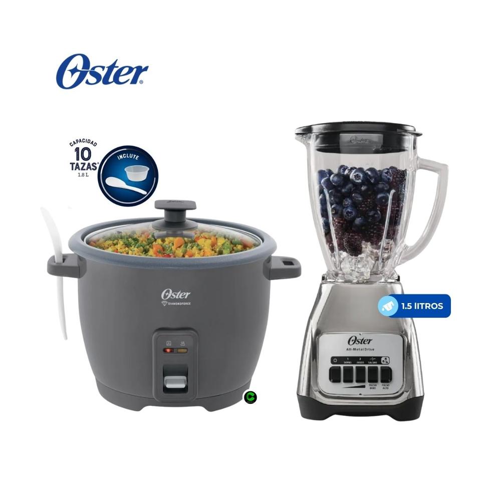 Combo Arrocera DiamondForce 10 Tazas - Licuadora Vaso de Vidrio 1.5 Litros