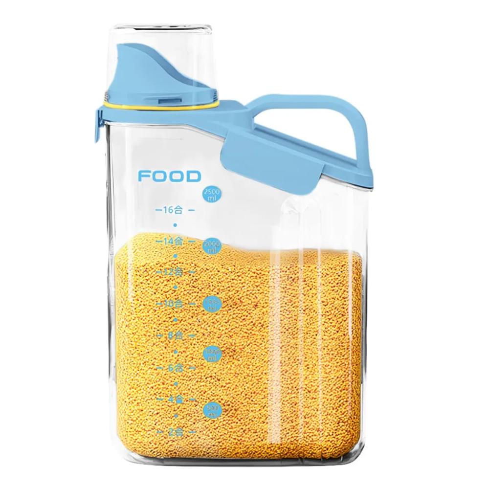 Dispensador Hermético para Alimentos 2500 ml Transparente Food Celeste   546CL01
