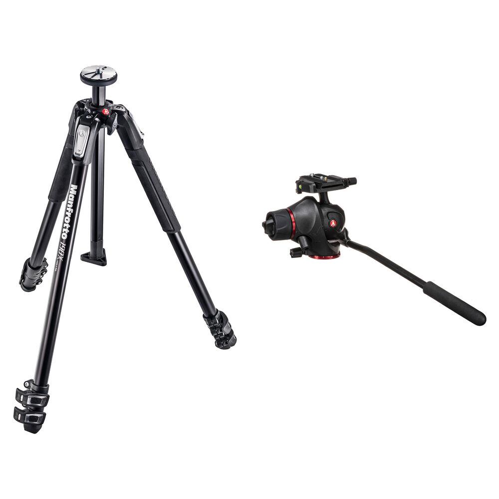 Manfrotto MT190X3 Trípode de Aluminio 3 Secciones con Cabezal Fluido MH055M8-Q5