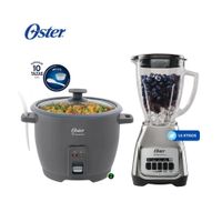 Combo Oster Olla Arrocera DiamondForce 10 Tazas - Licuadora 1.5 Litros