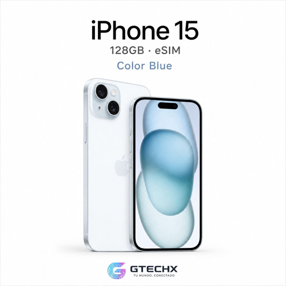 Celular Apple iPhone 15 128GB eSIM Blue