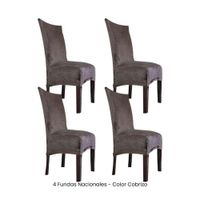 4 Fundas Nacionales de Terciopelo para Silla Recta - Cobrizo