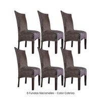 6 Fundas Nacionales de Terciopelo para Silla Recta - Cobrizo