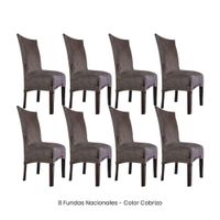 8 Fundas Nacionales de Terciopelo para Silla Recta - Cobrizo