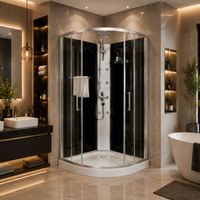 Cabina de Ducha XM Completa Redonda con Base