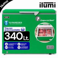 Congelador  Ilumi con Tina de Acero Inoxidable de 340 Litros TFI-3400GR Verde
