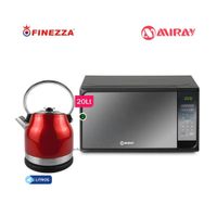 Combo Horno Microondas 20 Litros - Hervidor 2L Acero Inoxidable