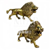 León de bronce fundido 9 cm - Centinela real