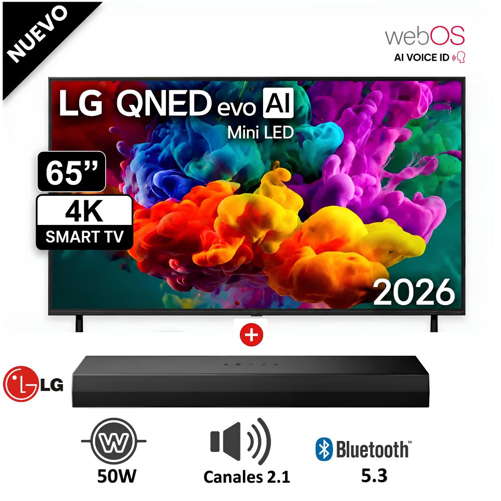 Televisor LG 65 QNED Mini LED  4K Ultra HD  65QNED65BSA - 2026