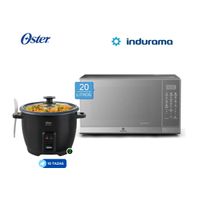Combo Horno Microondas Indurama 20 Litros - Olla Arrocera Oster 1.8 Litros