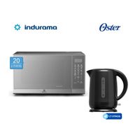 Combo Horno Microondas Indurama 20 Litros - Hervidor Eléctrico 1.7 Litros