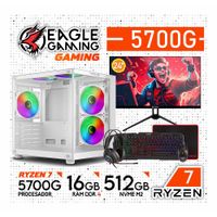 Computadora Completa Ryzen 7 5700G -RAM 16GB -DISCO 500GB SSD- MONITOR 24 100HZ