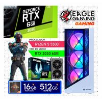Computadora PC GAMER Ryzen 5 5500 - RAM 16GB - SSD 500GB - VIDEO RTX 3050 6GB