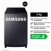 Lavadora Samsung 17KG EcoBubble WA40F17E7CPE Gris Grafito