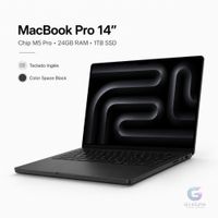 Laptop Apple Macbook Pro 14"" Chip M5 Pro 24GB RAM 1TB SSD Teclado Inglés Space Black