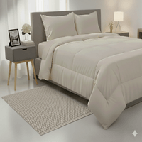 EDREDON ALGODON 220 HILOS BEIGE 1.5 PLAZAS FREE HOME PREMIUM