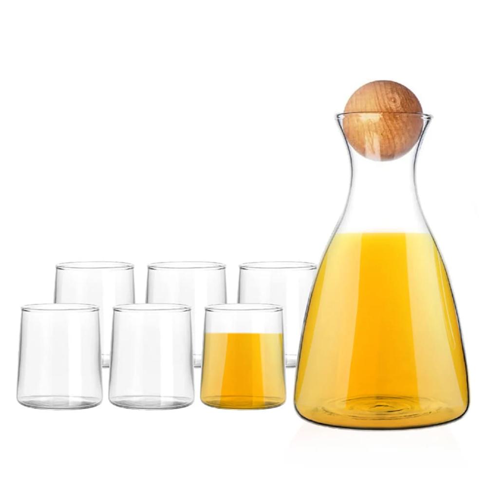 Set de Jarra de Vidrio con 6 Vasos Modelo Vitalis  1250009