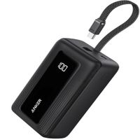 Power Bank Anker 20 000mAh 30W con Cable USB-C Integrado Negro