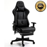 Silla Gamer Dreizt Apolo Series Negro Pro 180 Reclinable Alta Calidad Con Posapies - SLS990021