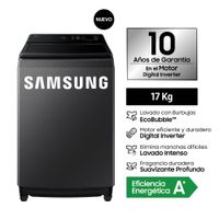 Lavadora Samsung EcoBubble 17Kg WA40F17E7CPE Gris Grafito