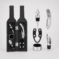 Set Ejecutivo de Vino 5 Piezas con Estuche Tipo Botella Regalo Premium