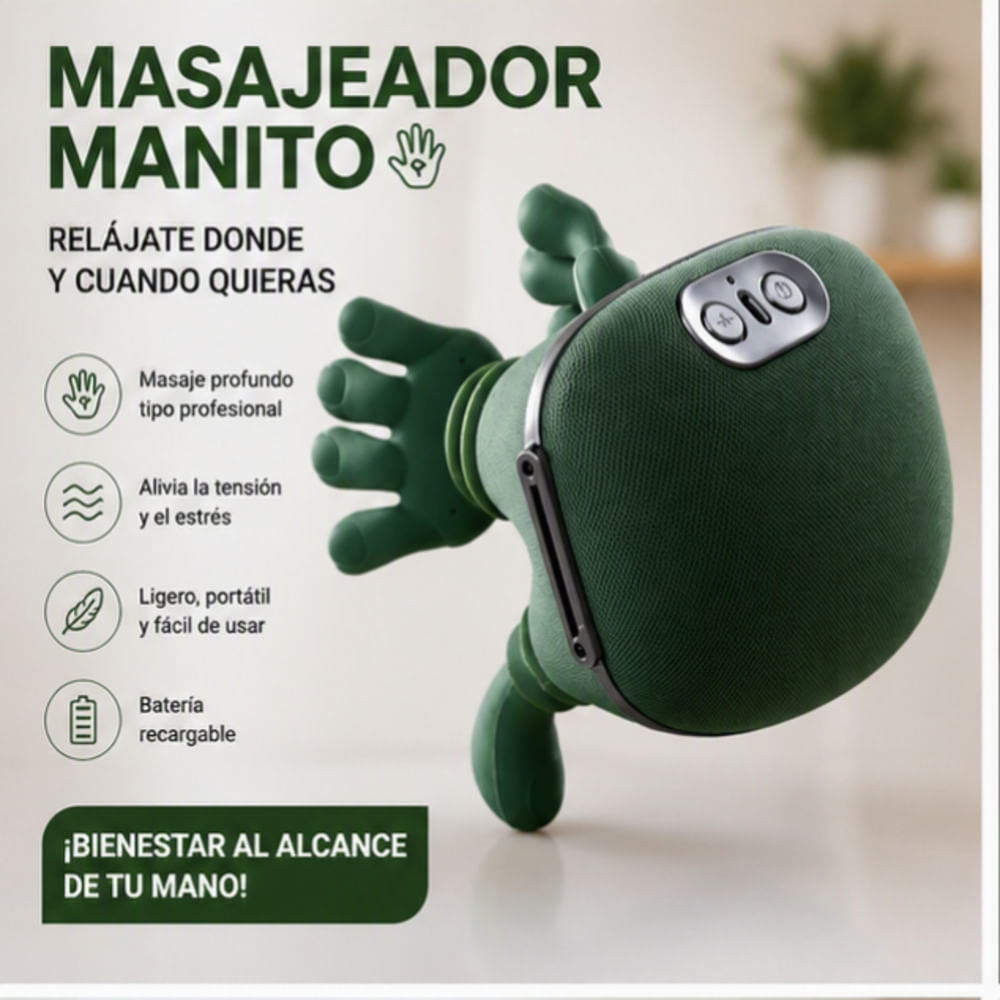 MASAJEADOR MANITO MULTIFUNCIONAL  RELAJACIÓN PROFUNDA AL INSTANTE