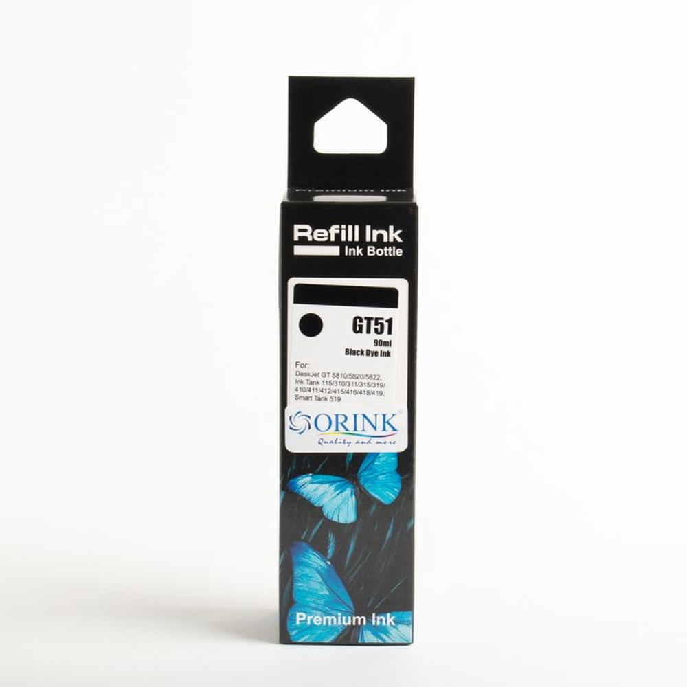 Tinta Compatible ORINK GT51 Black 90 ml para