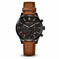 Reloj SNILLE Hombre Marron Cafe Resistente al Agua Quartz Ejecutivo Premium