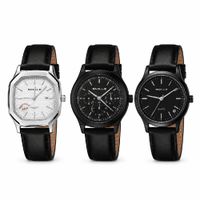 Reloj SNILLE Hombre Correa Negra Resistente al Agua Quartz Ejecutivo Premium