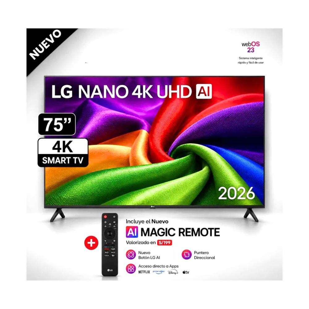 Televisor LG  Smart TV Nano UHD 4K AI WebOS 75 75NU800BPSB