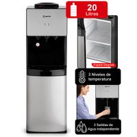 Dispensador de Agua con Función Minibar DAM-23 Gris  20 L