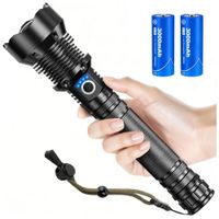 Linterna Táctica Recargable 3000LM Largo Alcance Hasta 1000 Metros USB C Zoom Telescópico IP65