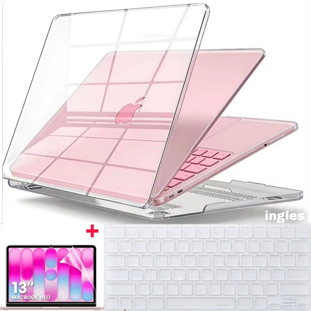 Kit Case MacBook Neo 13 A3404 Con mica y Protector Teclado Inglés 256GB