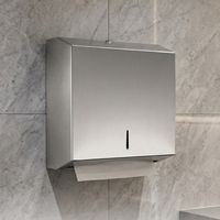Dispensador de Papel Toalla Interfoliado de Acero Inoxidable 304 para Baño y Cocina