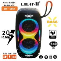 Parlante Portatil Lidimi Ld-s864 20w Bluetooth Luz Rgb